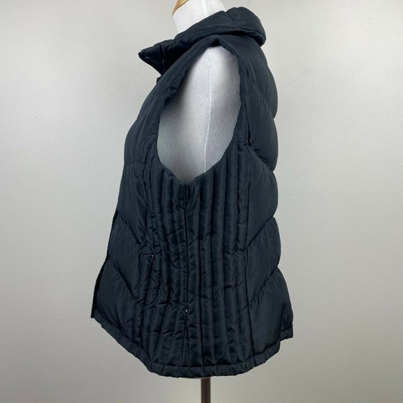 Kenneth Cole Reaction G-III Down Feather Vest L Black Sleeveless Zip Snap - Picture 6 of 12